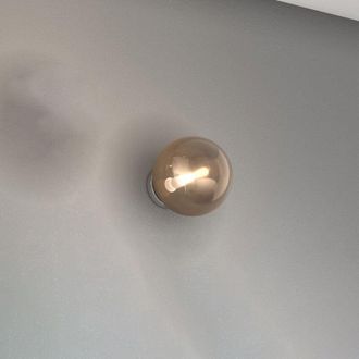 Top-Light Applique Contemporanea Eclipse Metallo Cromo Vetro Bronzo 1 Luce G9