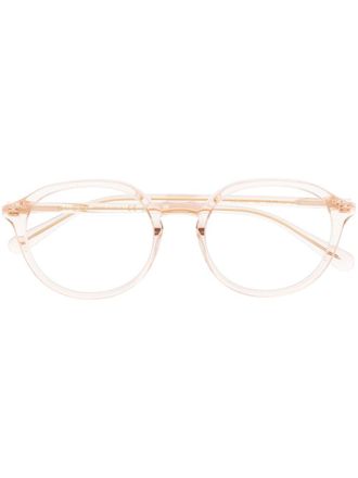 Gucci oval Interlocking G logo glasses - Pink