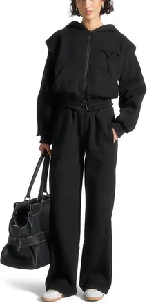 Mani&egrave;re De Voir Iris Relaxed Joggers in Black at Nordstrom, Size 10