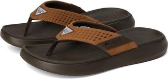 Columbia Boatside Flip Lea Mens Sandals Tundra/Light Brown : 10 D - Medium, Rubber