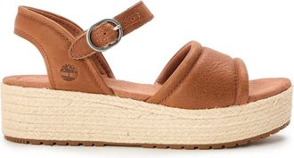 Timberland Womens Santorini Sun Backstrap Open Toe Sandals in Rust Full Grain - Brown - Size UK 7.5