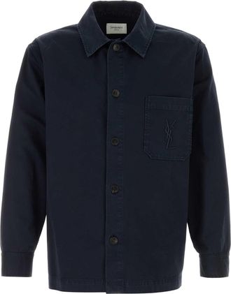 Saint Laurent Dark Blue Cotton Shirt