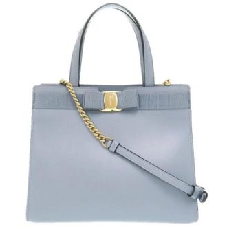 Ferragamo Pre-owned Handbags, female, Blue, Size: ONE SIZE Pre-owned Handbag