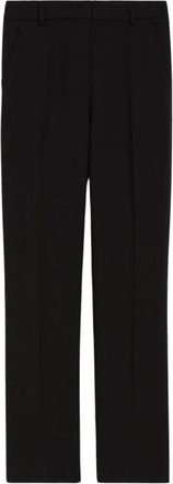 Max Mara Rechte Broek - Dames - Straight fit broeken - Zwart - 2XS - Broeken