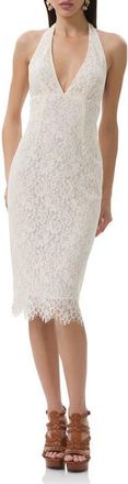 AFRM Hanson Lace Halter Dress in Gardenia at Nordstrom, Size X-Small