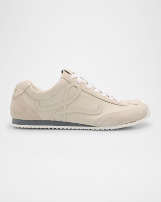 Loewe Men & apos;s Ballet Runner 2.0 Leather and Suede Low-Top Sneakers