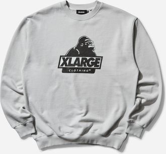 XLARGE Men s Slanted OG Crewneck Sweatshirt Grey
