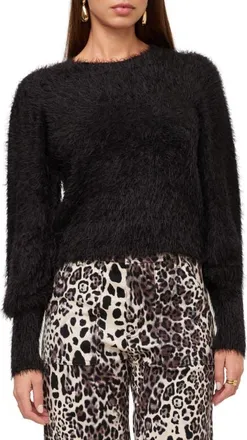 Fifteen Twenty Lia Shirred Sleeve Sweater in Black at Nordstrom, Size X-Small