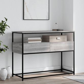 vidaXL Vidaxl - Mesa Consola Madera De Ingenier&iacute;a Gris Sonoma 100x40x75 Cm