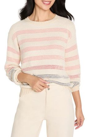 Nic+Zoe Scandi Stripe Sweater in Neutral Multi at Nordstrom, Size Xx-Large