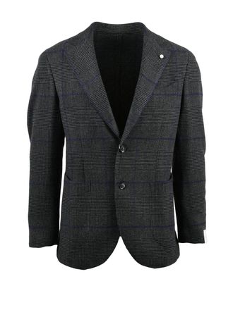 Lubiam Luigi Bianchi Virgin Wool Jacket with Rounded Silhouette and Button Closure
