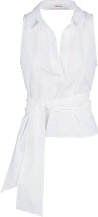 Jucca Shirts, female, White, Size: M Top incrociato senza maniche