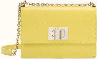 Furla 1927 Crossbody Mini Museum Yellow Yellow Textured Leather Woman