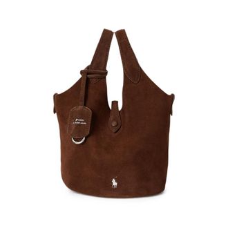 Ralph Lauren Polo Play Calf Suede Tote Bag