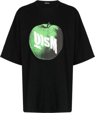 Undercover by Jun Takahashi Apple-print cotton T-shirt - men - Cotton - 2 - Black
