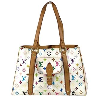Louis Vuitton Blanc White Monogram Multicolore Shoulder Bag Tote Bag (Pre-Owned)