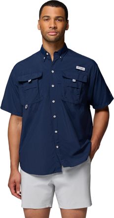 Columbia Mens PFG Bahama II Short Sleeve Shirt, Collegiate Navy, 2X Tall