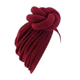 Generic Chemo Hats for Women, Women Turban African Plain Knot Headwrap Beanie Pre-Tied Bonnet Chemo Cap Stretch Jersey Ultra Soft Breathable Hair Loss Turbans