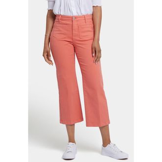 NYDJ Coco High Waist Crop Wide Leg Jeans in Coral Haze at Nordstrom, Size 4