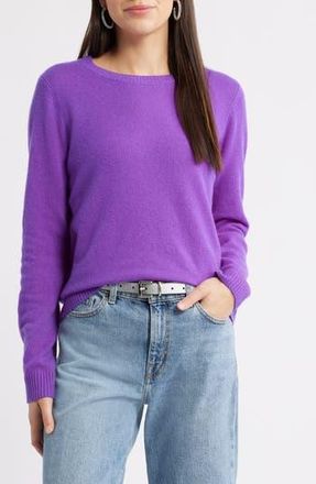Caslon Cashmere Crewneck Sweater in Purple Tilandia at Nordstrom Rack, Size Xx-Small