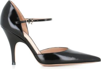 Gianvito Rossi Mary Ribbon Pump - Dames - Pumps - Zwart - 40 EU - Leer - Schoenen