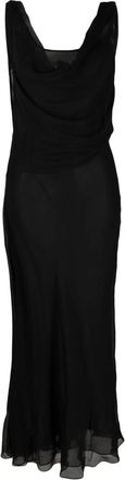 CHRISTOPHER ESBER draped silk dress - women - Silk - 6 - Black