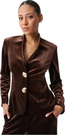 Joseph Ribkoff Blazer in Velluto - - Jackets - Donna - Marrone - M