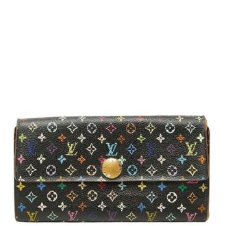 Louis Vuitton Black Noir Pvc Leather Long Wallet (Bi-Fold) (Pre-Owned)