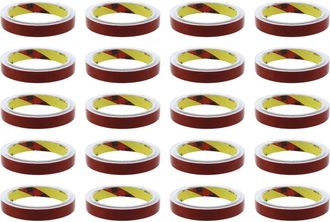OEM Rollo De 20 Cintas Adhesivas De Doble Cara, S&uacute;per Resistentes Y Permanentes, De Espuma, Para Coches, Color Rojo, 15 Mm X 3 Metros