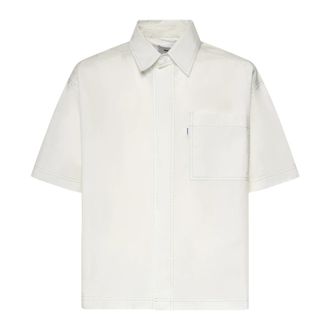 BONSAI Seasonal Graphic Cropped Shirt - Heren - Korte mouwen Overhemden - Grijs - L - Overhemden