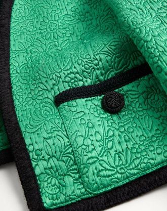 Valentino Giacca In Matelasse Floreale Apres LHiver Donna VERDE 46