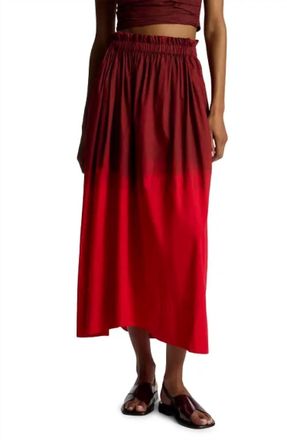 A.L.C. Gina Cotton Maxi Skirt In Red