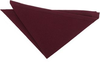 DQT Men Knit Knitted Casual Handkerchief Pocket Square - Cabernet Red
