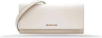 Michael Kors Tassen, Dames, Beige, ONE Size, Leer, Leren Schoudertas