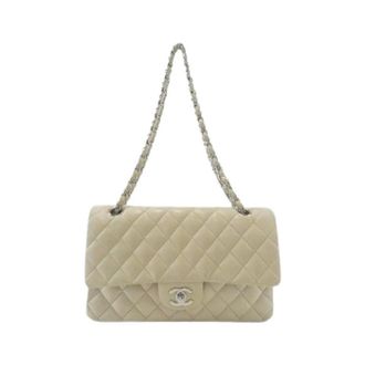 Chanel Pre-owned Lambskin Shoulder Bag 1112 - Dames - Pre-owned - Beige - Maat: ONE Size Leer