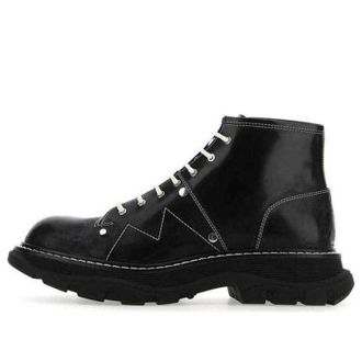 Alexander McQueen Tread Lace-Up Boots Black 604253WHZ851081