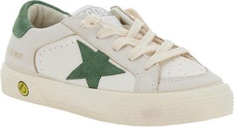 Golden Goose Boys White Low Top Sneakers With Star Patch Goat Trainers