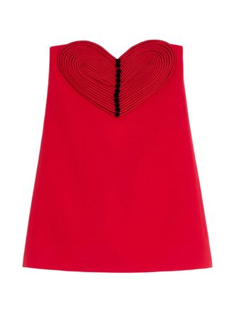 Valentino Garavani Mini-jurk met geborduurd hart - Rood