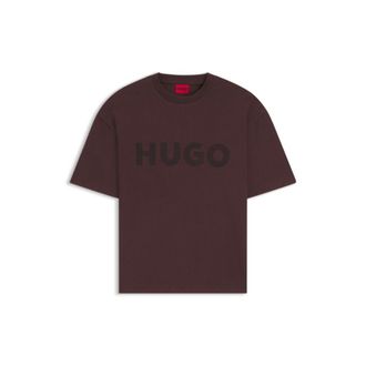 HUGO BOSS Oversized-fit T-shirt in cotton with reflective logo