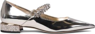 Jimmy Choo London Gouden Ballerinas Elegante Leren Schoenen - Dames - Pumps - Grijs - 39 EU - Leer - Schoenen