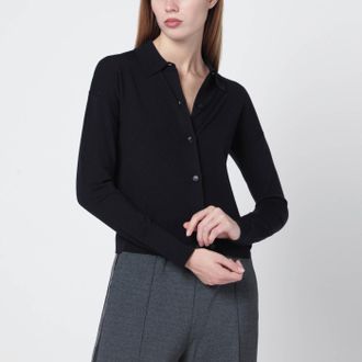 Max Mara Navy wool-blend cardigan