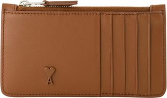 Ami Wallets & Cardholders, female, Brown, Size: ONE SIZE Ami de Coeur Zipped Card Holder