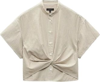 Rag & Bone twisted striped shirt - Grey