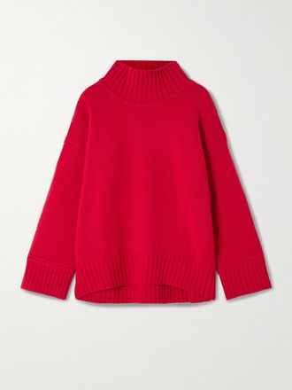 La Ligne Pullover In Misto Lana E Cashmere Con Collo A Lupetto Archie - Rosso