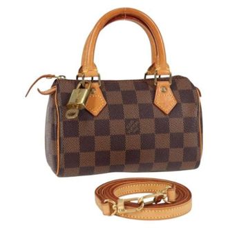 Louis Vuitton Tweedehands Canvas handtassen - Dames - Pre-owned - Bruin - Maat: ONE Size Leer