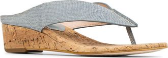 Donald J Pliner Vylette Wedge Flip Flop in Cloud Gray at Nordstrom Rack, Size 6.5
