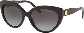 Michael Kors Sunglasses Cat Eye Full Rim, Black Frame And Grey Gradient Lens Mk212233328G