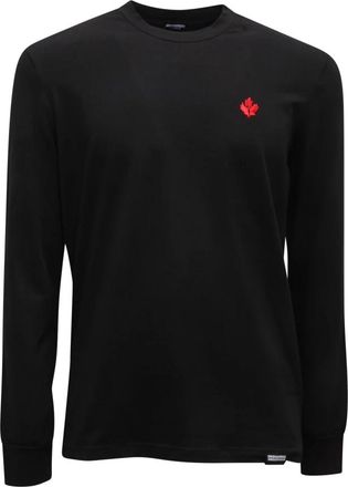 Dsquared2 Maglia Underwear Long Sleeve - Heren - Longsleeves - Zwart - S - Katoen - Tops