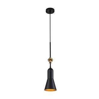 Netlighting Etoile Dome Pendant Ceiling Light Matte Black & Gold Leaf