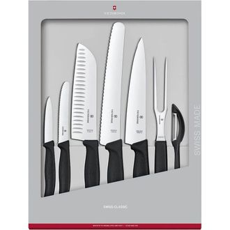 Victorinox by Swiss Army Victorinox 7-Piece Swiss Classic Kitchen Knife Set - Black
